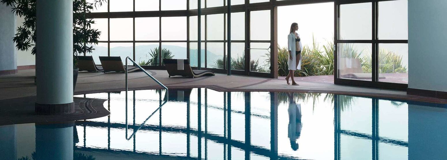 indoor outdoor pool at Lefay Resort and Spa Italy
