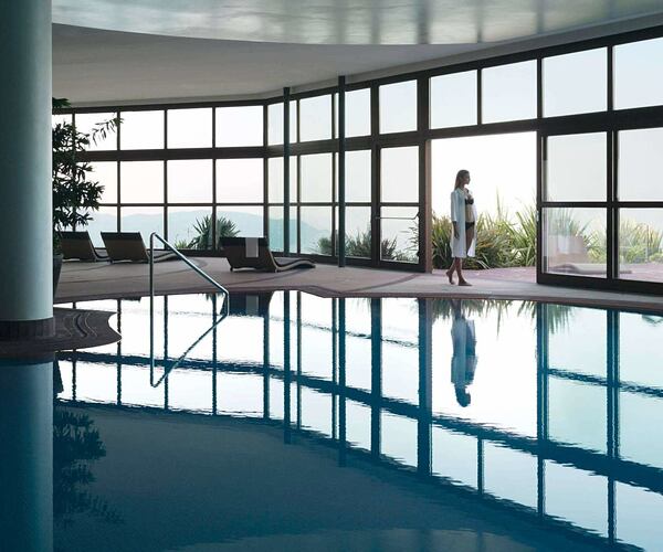 indoor outdoor pool at Lefay Resort and Spa Italy