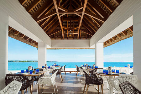 la pointe restaurant interior at le saint geran hotel mauritius