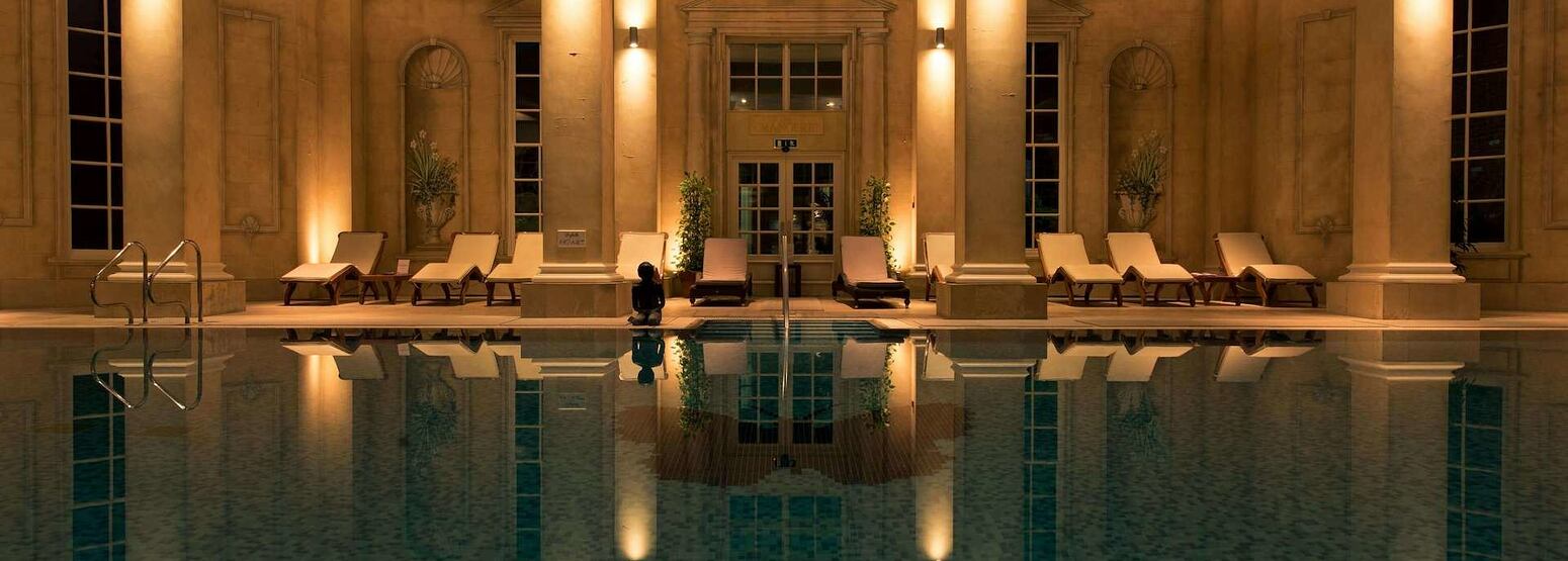 spa pool at chewton glen hotel england uk