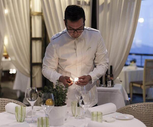 vitial gourmet staff at Lefay Resort and Spa Italy