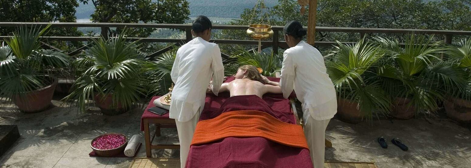 Abhayanga spa at ananda himalayas hotel india