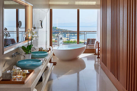 Aegean Suite-Bathroom at mandarin oriental bodrum hotel turkey