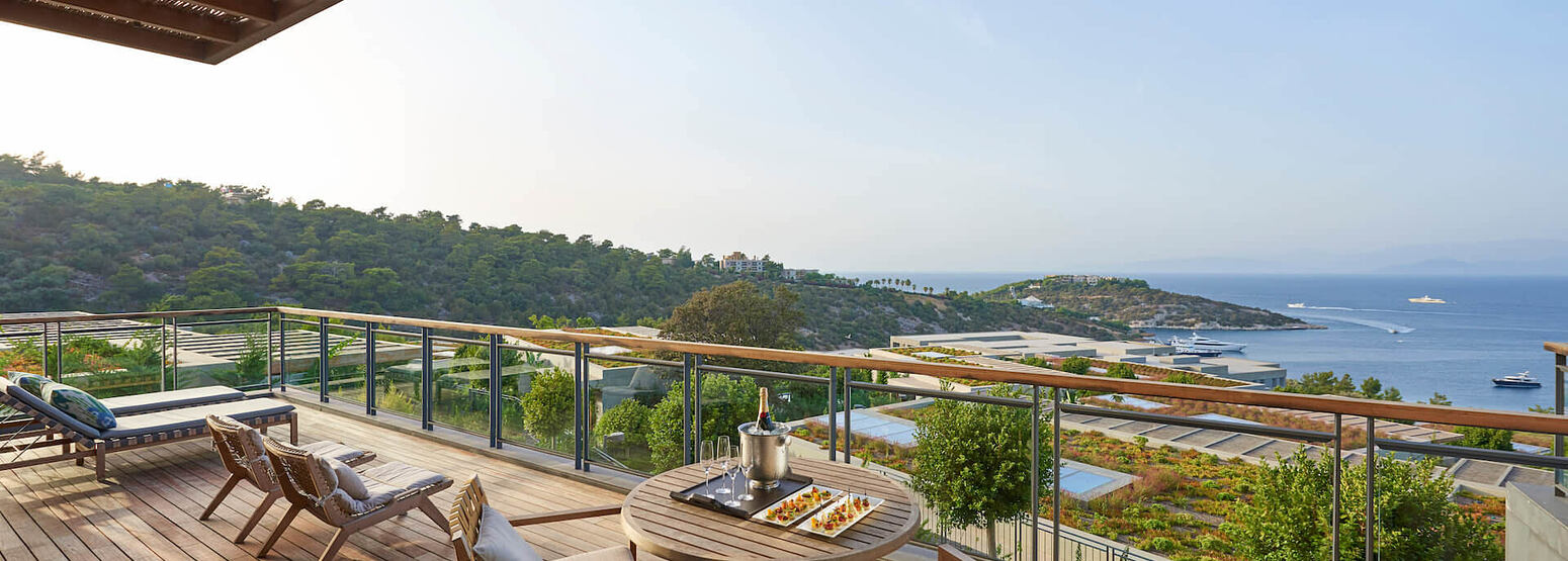Aegean Suite Terrace at mandarin oriental bodrum hotel turkey