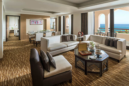 Al Bandar speciality suite living area at shangri la barr al jissah resort oman