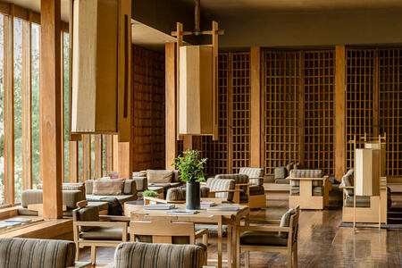 lounge at amankora paro hotel bhutan