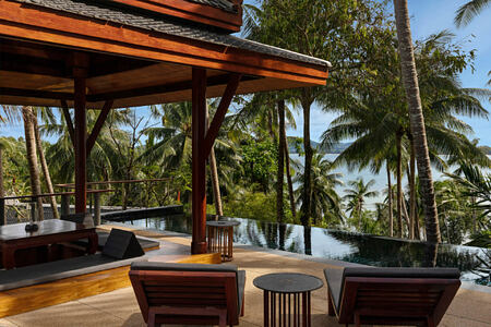 pool pavilion at amanpuri hotel phuket