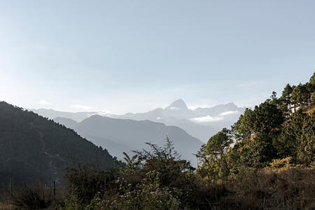 Bhutan mountain views at amankora paro hotel bhutan