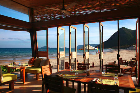 by the beach at six senses con dao hotel vietnam
