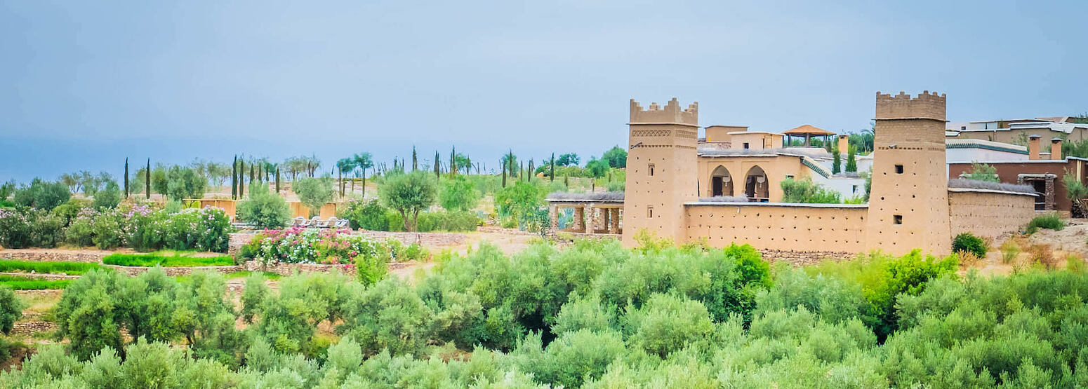exterior of la kasbah beldi morocco