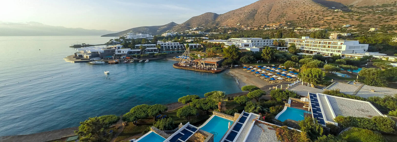 aerial view of elounda bay palace hotel greece