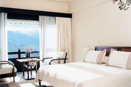 valley view room at umo paro hotel by como bhutan