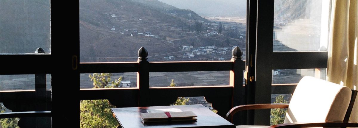 valley room view at umo paro hotel by como bhutan