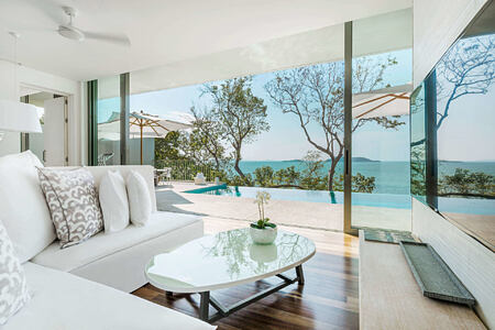 two bedroom pool villas living area at point yamu by como hotel thailand