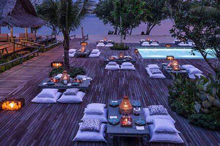 como beach club evening event at point yamu by como hotel thailand