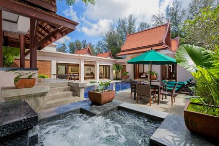 guest room signature pool at banyan tree hotel phuket