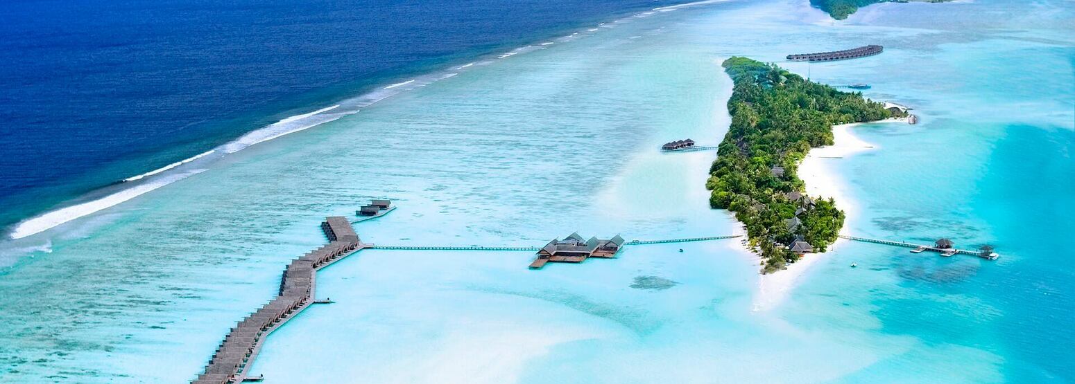 aerial view of lux maldives resort
