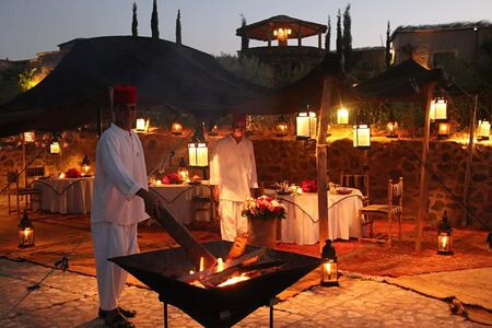 dining at la kasbah beldi morocco
