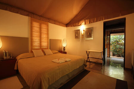 bedroom at shreyas hotel india