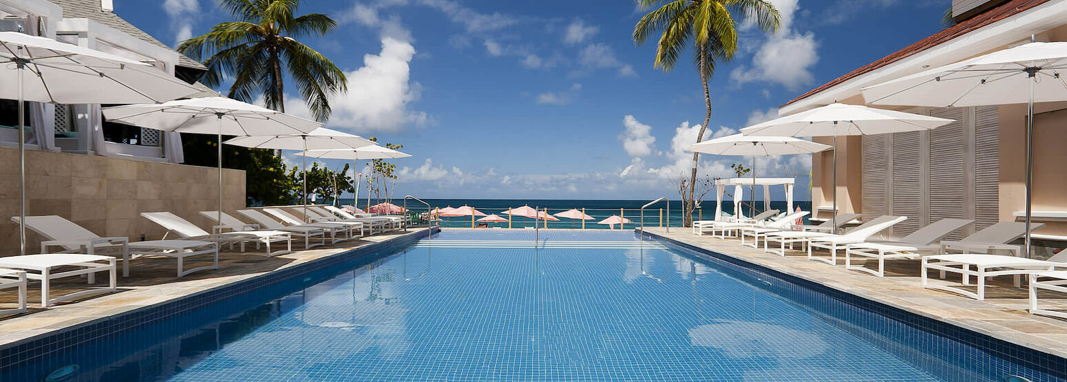Infinity Pool at the body holiday resort st lucia