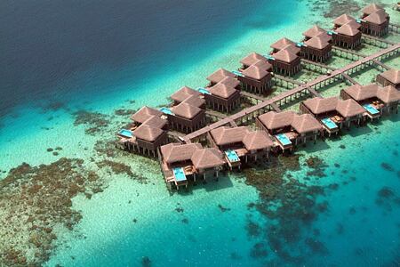 aerial view at coco palm bodu hithi resort maldives