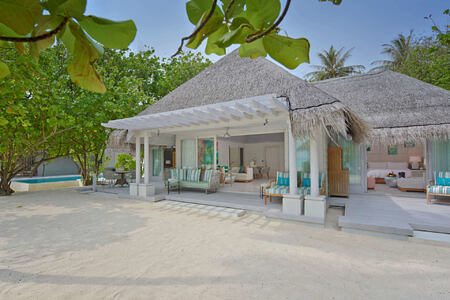 family beach pool villa at Kanuhura hotel Maldives