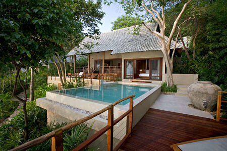 Kamalaya beach front (two bedrooms) villa with pool at kamalaya resort koh samui thailand