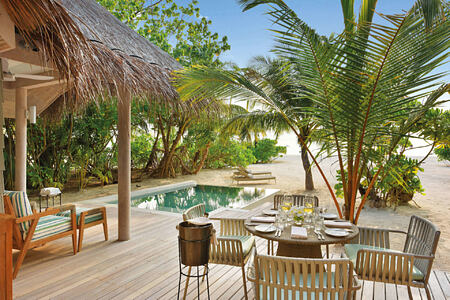 grand beach pool villa at Kanuhura hotel Maldives