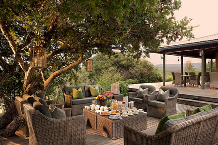 Kwandwe Ecca Lodge outdoor terrace south africa