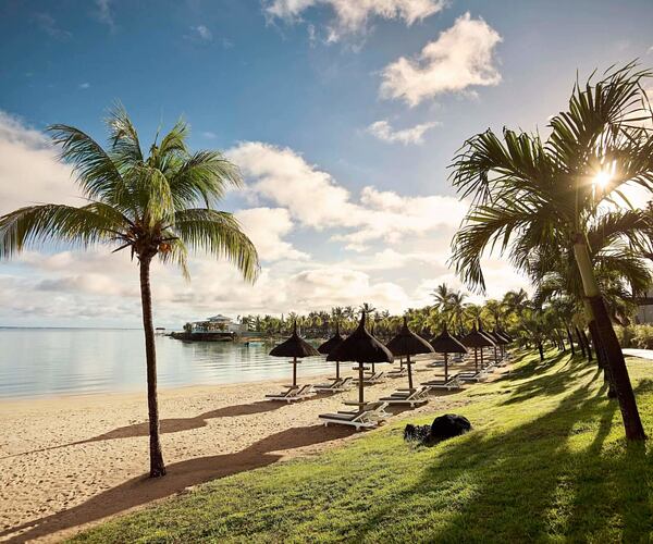 beach view at lux grand gaube resort mauritius