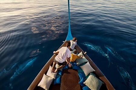 boat at four seasons kuda huraa resort maldives