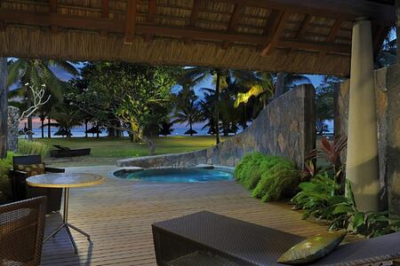 night outside at trou aux biches hotel mauritius