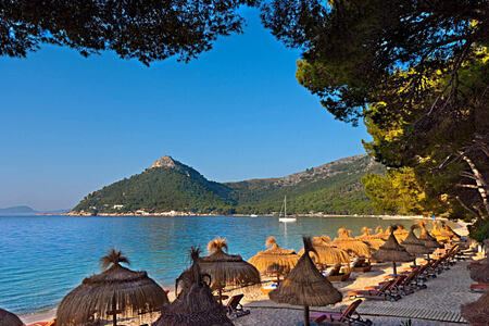beach and hill at Hotel Formentor Mallorca