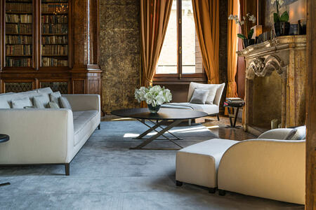 The library at aman hotel venice