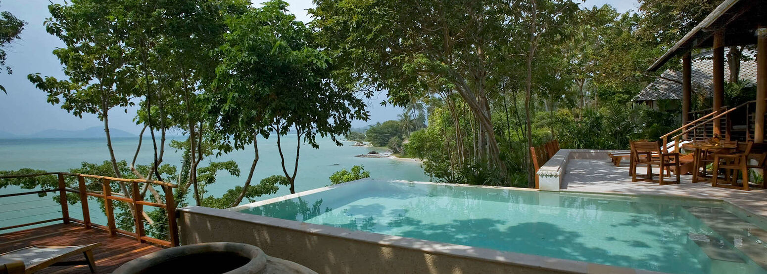 Two bedroom beach front pool villa at kamalaya resort koh samui thailand