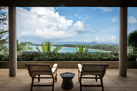 villa bedroom veranda views at amanpuri hotel phuket