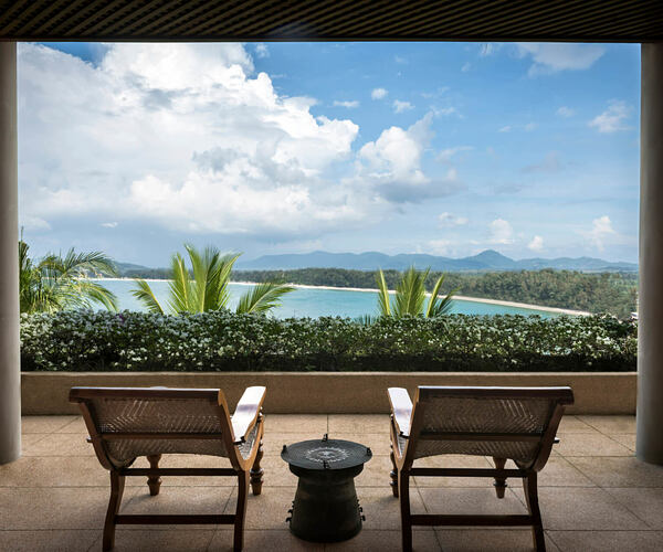 villa bedroom veranda views at amanpuri hotel phuket