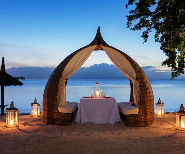 private beach dining at angsana balaclava hotel mauritius