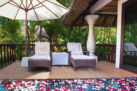 akund villa deck at Carnoustie Ayurveda & Wellness Resort