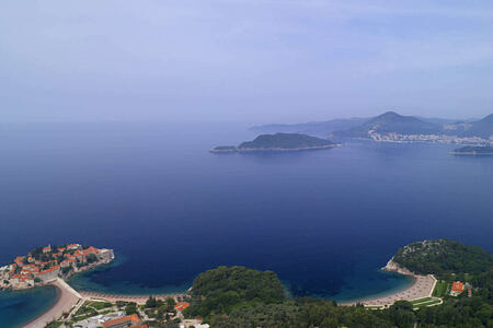 aerial view of aman sveti stefan resort montenegro