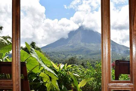 arenal volcano at lost iguana hotel costa rica
