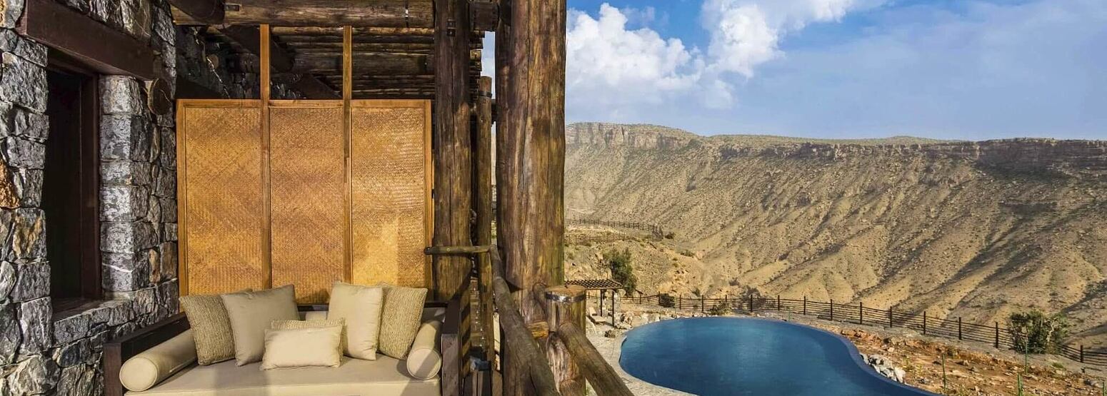 balcony at alila jabel akhdar resort oman