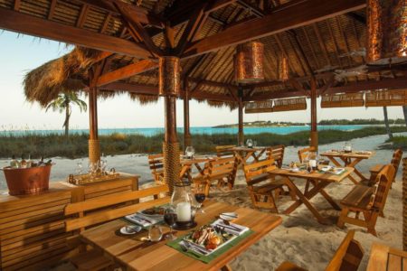 beach restaurant at sandals emerald bay resort bahamas