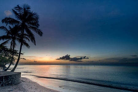beach-sunset-at-east-winds-st-lucia