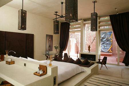 bedroom suite with terrace at dar sabra hotel marrakech
