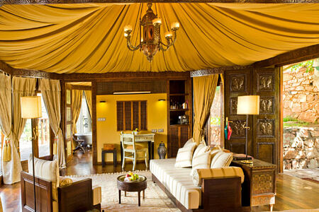 berber tent suite at kasbah tamadot hotel morocco