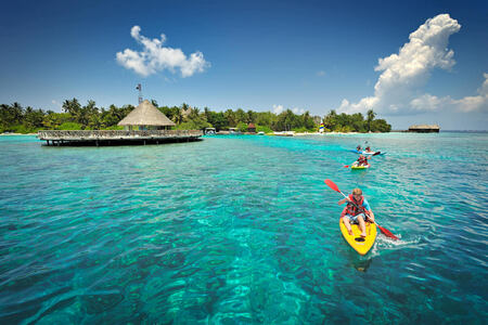 canoeing at Bandos Island Resort Maldives
