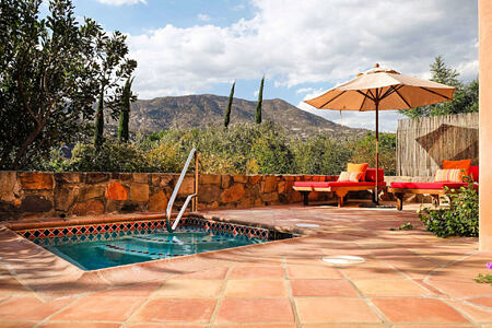 cielo terra terrace and plunge pool at rancho la puerta spa retreat mexico