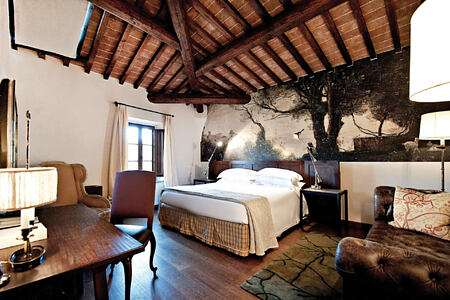deluxe room at Castel Monastero hotel