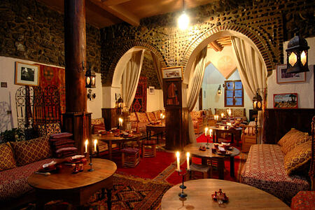 dining room at Kasbah du Toubkal hotel morocoo